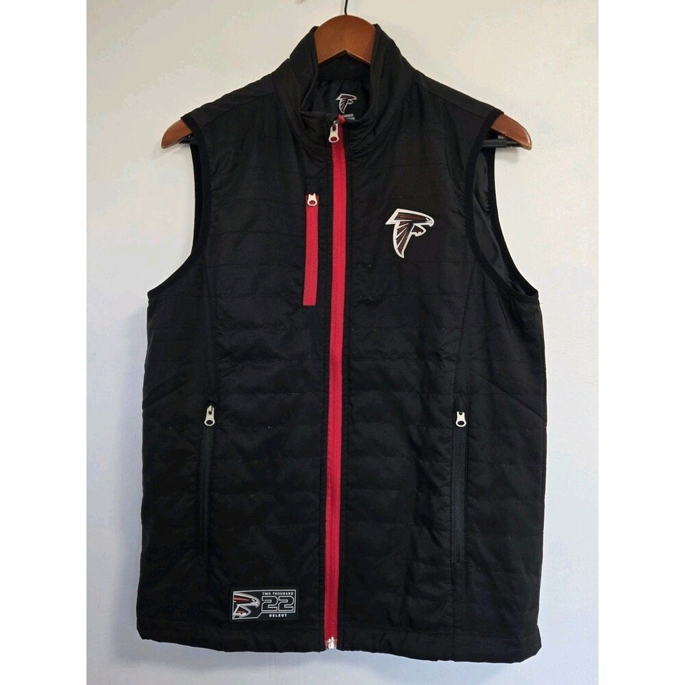 Atlanta Falcons Vest Mens M 2022 Member Exclusive Full-Zip Black Lightweight